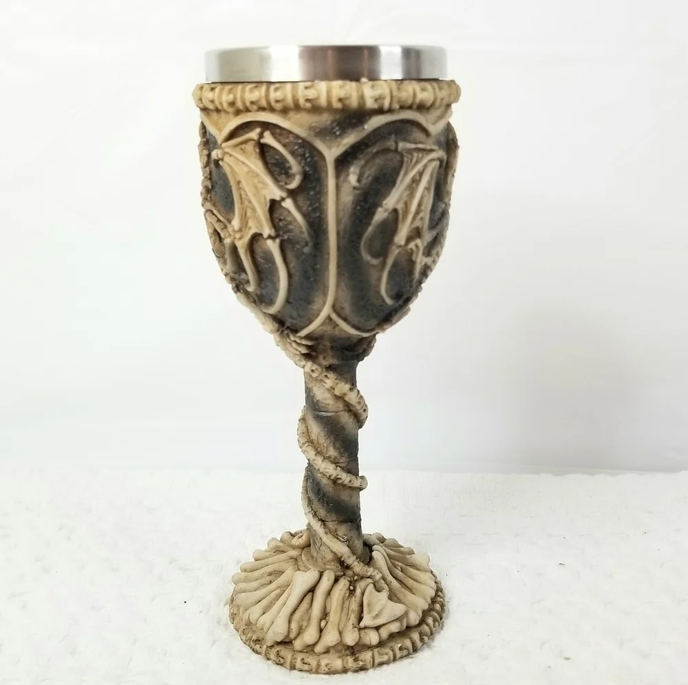Dragon Skull Goblet Wine Cocktail Bar Party Drinkware Halloween Gift Home Decor